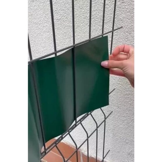 Banda de gard pentru gradina cu 25 cleme de fixare tip plasa, Verde
