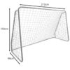 Poarta de fotbal pentru exterior cu dimenisunea 213 x 150 x 90 cm, Argintiu