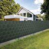 Banda de gard pentru gradina cu 25 cleme de fixare tip plasa, Verde