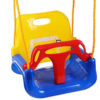 Leagan copii 3 in 1 de exterior si interior cu bara protectie detasabila, Multicolor Leagan copii 3 in 1 de exterior si interior cu bara protectie detasabila, Multicolor