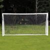 Poarta de fotbal pentru exterior cu dimenisunea 213 x 150 x 90 cm, Argintiu