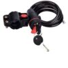 Lacat antifurt pentru bicicleta, motocicleta, trotineta electrica, scuter cu suport prindere sa, Negru / Rosu