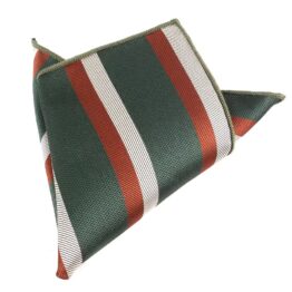 Batista de buzunar pentru sacou costum barbati, model dungi Alb / Maro / Verde inchis Batista de buzunar pentru sacou costum barbati, model dungi Alb / Maro / Verde inchis