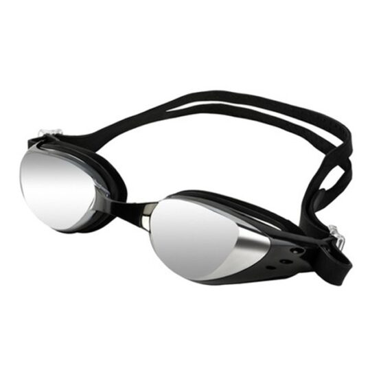 4 Set de ochelari de inot si dopuri pentru urechi si nas, Negru