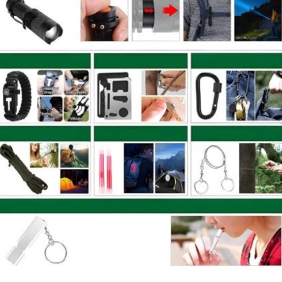 Set tip kit complet de supravietuire multifunctional, Multicolor