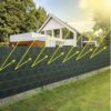Banda de gard pentru gradina cu 25 cleme de fixare tip plasa, Verde