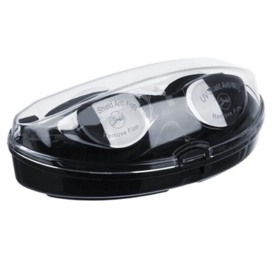 Set de ochelari de inot si dopuri pentru urechi si nas, Negru Set de ochelari de inot si dopuri pentru urechi si nas, Negru