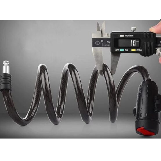 Lacat antifurt pentru bicicleta, motocicleta, trotineta electrica, scuter cu suport prindere sa, Negru / Rosu