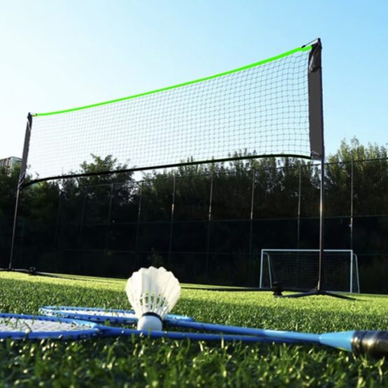 Fileu portabil pentru tenis, volei, badminton, tenis de picior, Verde / Negru