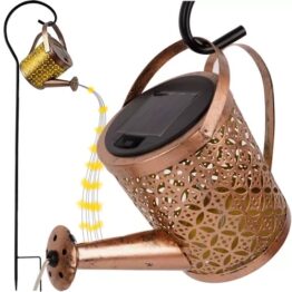Lampa solara de exterior cu 60 tip LED-uri tip stropitoare, Rose Gold Lampa solara de exterior cu 60 tip LED-uri tip stropitoare, Rose Gold