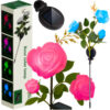 Lampa solara de exterior tip 3 flori de trandafir, ideala pentru curte, Alb / Verde Lampa solara de exterior tip 3 flori de trandafir, ideala pentru curte, Alb / Verde
