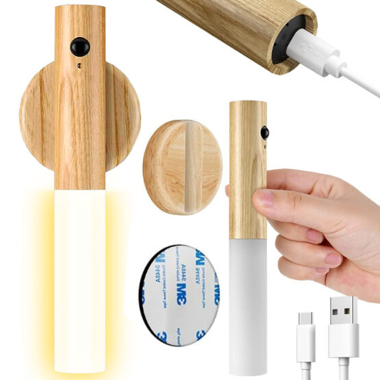 Lampa LED magnetica cu senzor de lumina si miscare, Maro Deschis Lampa LED magnetica cu senzor de lumina si miscare, Maro Deschis