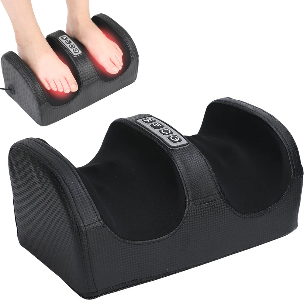 Aparat de masaj pentru picioare, gambe, antebrat cu incalzire, Negru