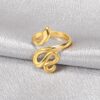 Inel sub forma de sarpe, masura 52-54 cm, din aliaj placat Gold