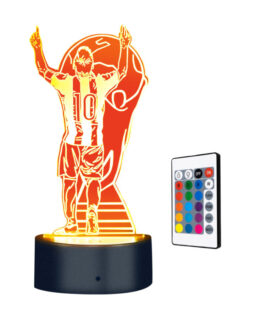 Lampa de veghe 3D LED cu holograma Leo Messi pentru copii, Negru