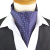 Esarfa ascot eleganta, stil elegant british gentleman, de ocazie, model picatele Alb / Rosu / Bleumarin Esarfa ascot eleganta, stil elegant british gentleman, de ocazie, model picatele Alb / Rosu / Bleumarin