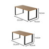 Set 2 rafturi extensibile de organizare multifunctionale, diverse moduri de aranjare, Maro / Negru