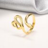 Inel sub forma de sarpe, masura 52-54 cm, din aliaj placat Gold