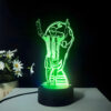 Lampa de veghe 3D LED cu holograma Leo Messi pentru copii, Negru