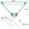 Set complet badminton, compus din 2 palete, 2 fluturasi, un fileu, 2 suporturi de sustinere, Bleu / Alb / Negru Set complet badminton, compus din 2 palete, 2 fluturasi, un fileu, 2 suporturi de sustinere, Bleu / Alb / Negru