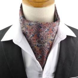 Esarfa ascot eleganta, stil elegant british gentleman, de ocazie, model print paisley, Multicolor Aramiu Esarfa ascot eleganta, stil elegant british gentleman, de ocazie, model print paisley, Multicolor Aramiu