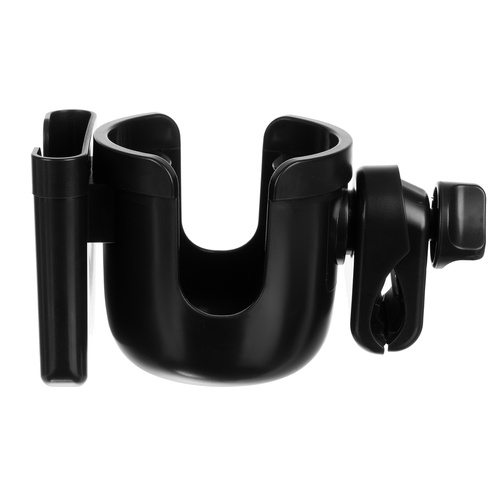 Suport pahar universal pentru biberon si telefon, Negru