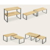 Set 2 rafturi extensibile de organizare multifunctionale, diverse moduri de aranjare, Maro / Negru