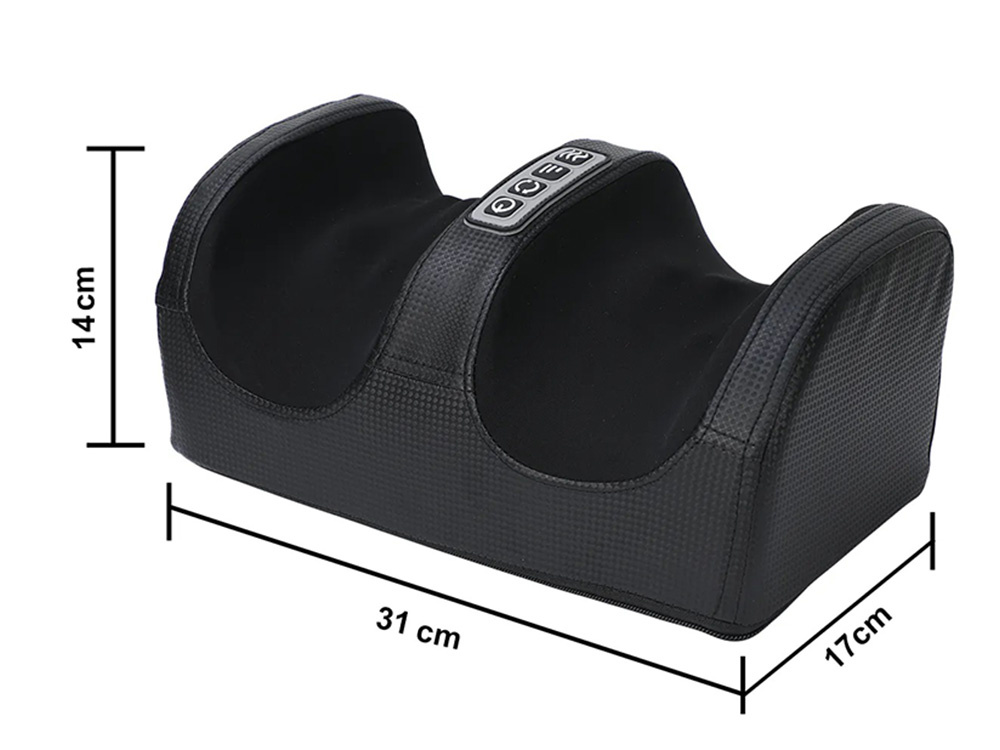 Aparat de masaj pentru picioare, gambe, antebrat cu incalzire, Negru