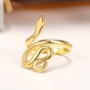 Inel sub forma de sarpe, masura 52-54 cm, din aliaj placat Gold