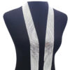 Esarfa metalica din plasa mesh, model glam-rock, Argintiu Esarfa metalica din plasa mesh, model glam-rock, Argintiu