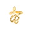 Inel sub forma de sarpe, masura 52-54 cm, din aliaj placat Gold