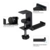 Stand pentru casti audio / gaming, cu clema reglabila, Negru Stand pentru casti audio / gaming, cu clema reglabila, Negru