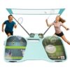 Set complet badminton, compus din 2 palete, 2 fluturasi, un fileu, 2 suporturi de sustinere, Bleu / Alb / Negru Set complet badminton, compus din 2 palete, 2 fluturasi, un fileu, 2 suporturi de sustinere, Bleu / Alb / Negru