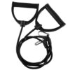 Stepper aerobic cu 2 corzi elastice si display cu afisaj electronic, Gri / Negru