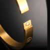 Bratara KESNUP fixa Bangle Love din otel inoxidabil placat 24K, marimea S, Auriu Gold