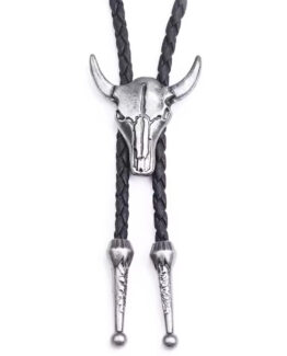 Cravată americana Bolo Tie pentru bărbați, stil western cowboy, Argintiu Cravată americana Bolo Tie pentru bărbați, stil western cowboy, Argintiu