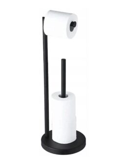 Suport pentru hartie igienica, din otel inoxidabil, Negru Mat