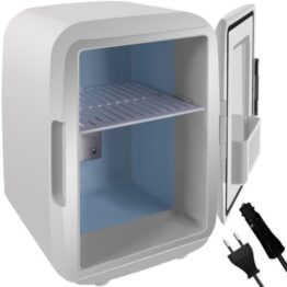 Mini frigider auto portabil cosmetice cu capacitate 4L, 23.5 x 17.5 x 25 cm, Alb Mini frigider auto portabil cosmetice cu capacitate 4L, 23.5 x 17.5 x 25 cm, Alb