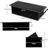 Priza incastrabila in blat bucatarie / birou / mobilier cu 3 iesiri, Negru Priza incastrabila in blat bucatarie / birou / mobilier cu 3 iesiri, Negru
