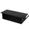 Priza incastrabila in blat bucatarie / birou / mobilier cu 3 iesiri, Negru Priza incastrabila in blat bucatarie / birou / mobilier cu 3 iesiri, Negru
