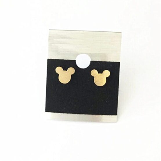 Cercei Mickey Mouse sau Minnie Mouse, aliaj hipoalergenic Auriu Cercei Mickey Mouse sau Minnie Mouse, aliaj hipoalergenic Auriu