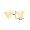 Cercei Mickey Mouse sau Minnie Mouse, aliaj hipoalergenic Auriu Cercei Mickey Mouse sau Minnie Mouse, aliaj hipoalergenic Auriu