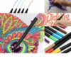 Set 100 carioci cu vard dublu, husa de protectie inclusa, Multicolor