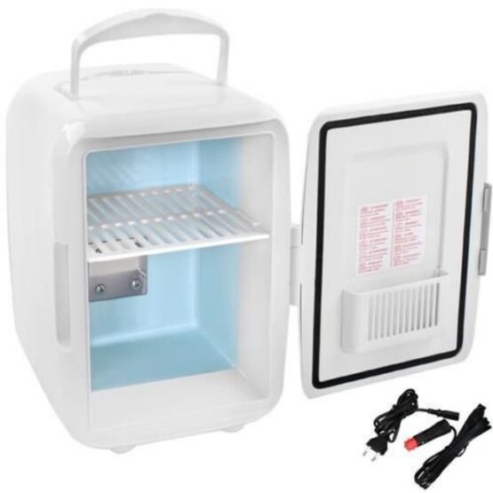 Mini frigider auto portabil cosmetice cu capacitate 4L, 23.5 x 17.5 x 25 cm, Alb