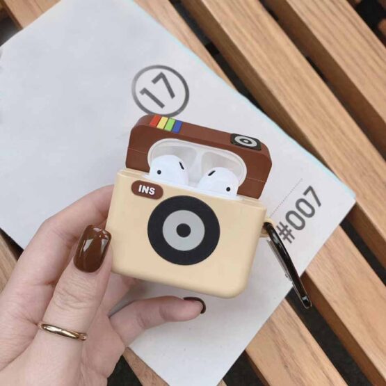 Husa de protectie si suport pentru Apple Airpods PRO din silicon Model INSTA