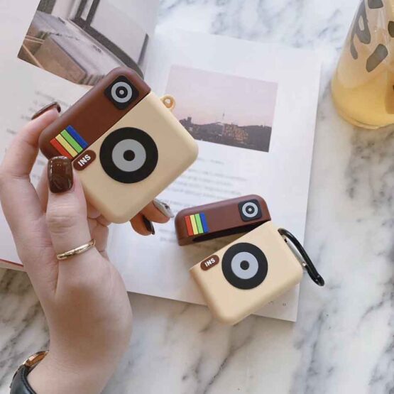 Husa de protectie si suport pentru Apple Airpods PRO din silicon Model INSTA