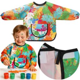 Sort impermeabil pictura pentru copii cu varsta intre 1-3 ani, Multicolor Sort impermeabil pictura pentru copii cu varsta intre 1-3 ani, Multicolor