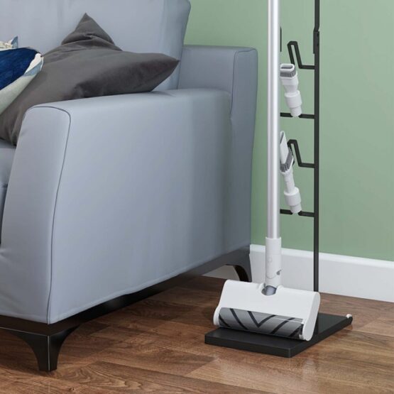 Suport premium pentru aspirator Dyson vertical, montare fara gauri in pereti, Negru Suport premium pentru aspirator Dyson vertical, montare fara gauri in pereti, Negru