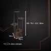 Suport pentru flori si plante cu 4 etaje, interior / exterior, Negru