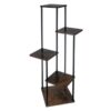 Suport pentru flori si plante cu 4 etaje, interior / exterior, Negru